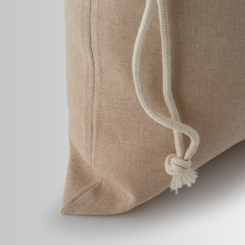 Beige cord for drawstring closure in recycled cotton