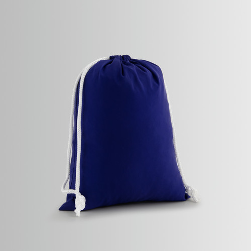 Sac en satin avec cordon de serrage et double attache avec cordon blanc