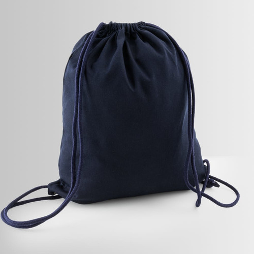 Cotton backpack with drawstring closure