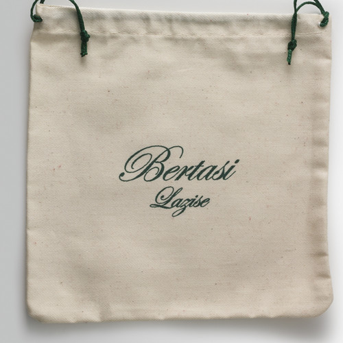 Cotton bag with two drawstring closure