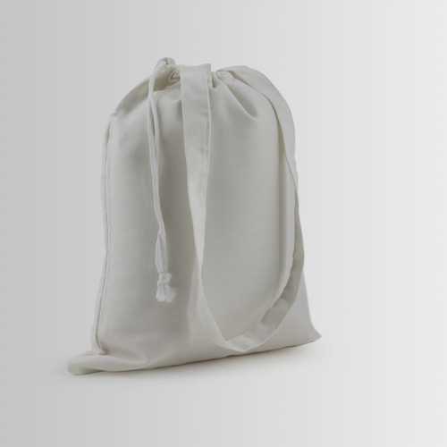 Sac en coton avec cordon de serrage unique et longues poignées