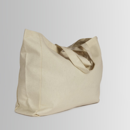 Bag in biodegradable fabric with hand handles
